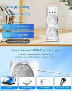 double fan spray cooling fan